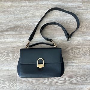 Aritzia brand AJXILIARY black leather bag
